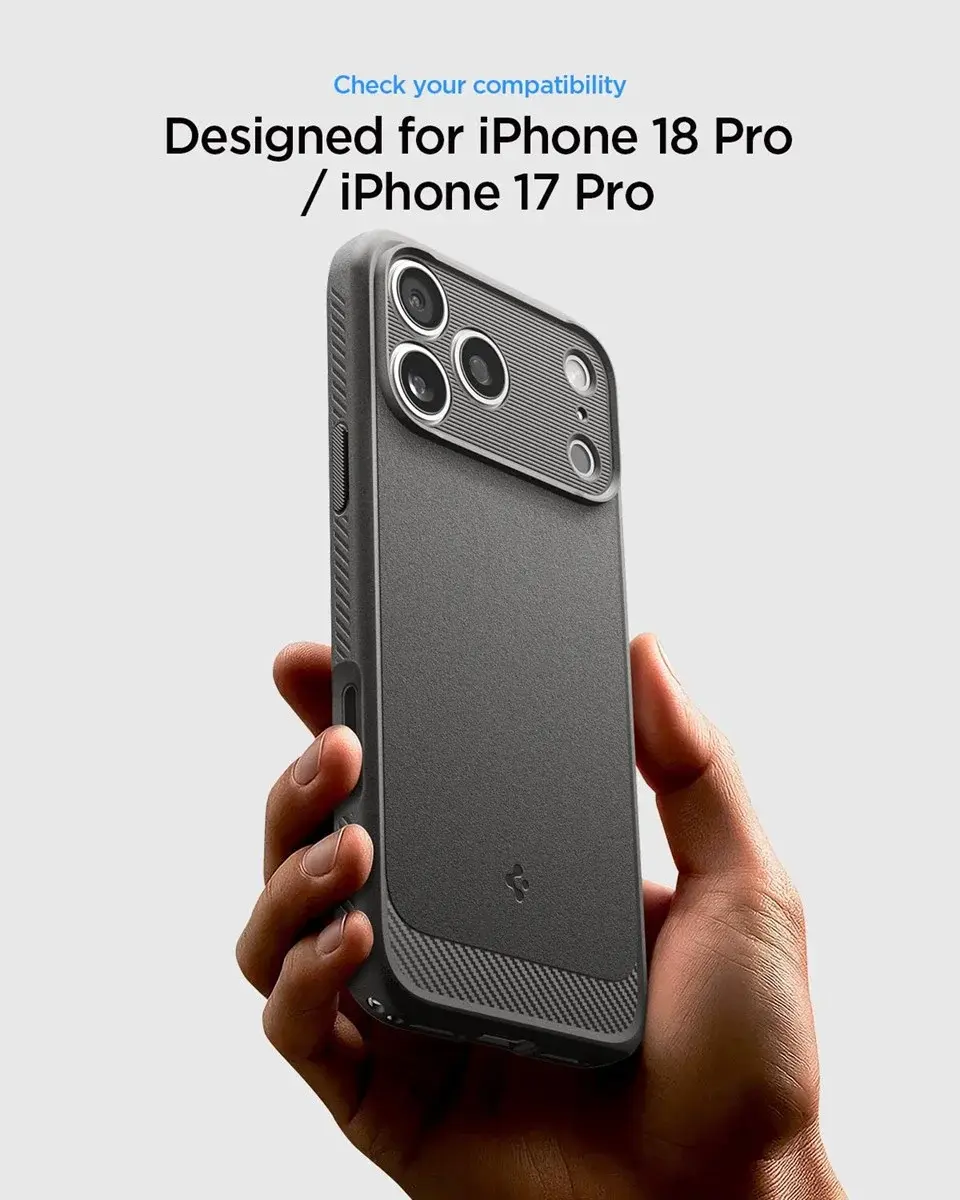 Spigen Rugged Armor MagFit Apple iPhone 18 Pro / 17 Pro Hoesje MagSafe Grijs afbeelding 4