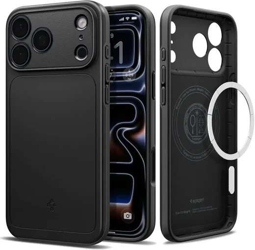 Spigen Thin Fit MagFit Apple iPhone 18 Pro / 17 Pro Hoesje MagSafe Zwart afbeelding 1