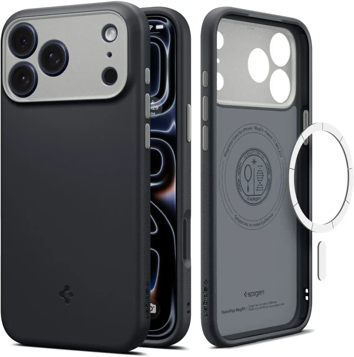 Spigen Nano Pop MagFit Apple iPhone 18 Pro / 17 Pro Hoesje MagSafe Zwart afbeelding 1