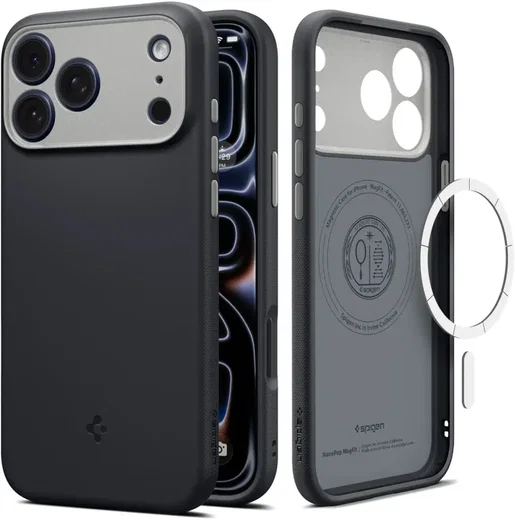 Spigen Nano Pop MagFit Apple iPhone 18 Pro / 17 Pro Hoesje MagSafe Zwart afbeelding 1