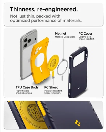 Spigen Nano Pop Hybrid MagFit iPhone 18 Pro / 17 Pro MagSafe Back Cover Blauw afbeelding 8