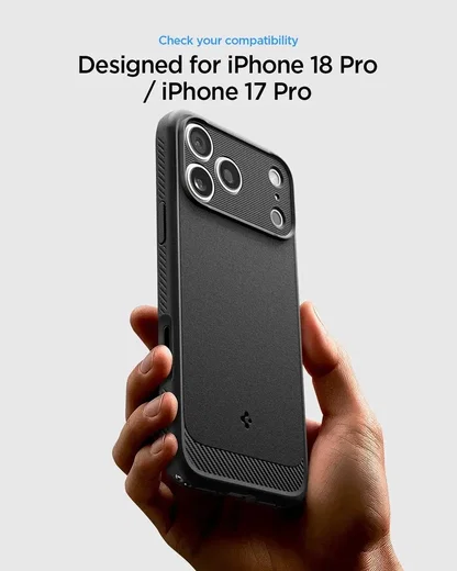Spigen Rugged Armor MagFit Apple iPhone 18 Pro / 17 Pro Hoesje MagSafe Zwart afbeelding 4