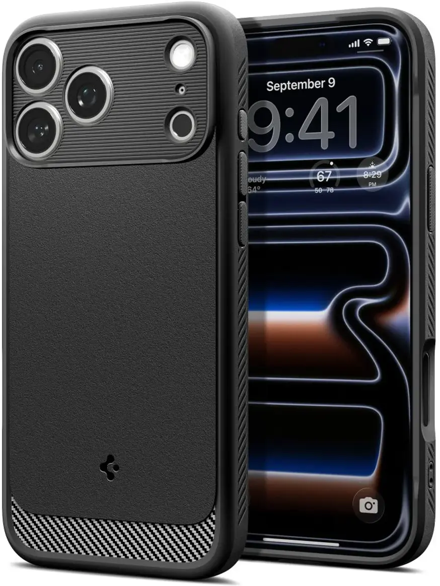 Spigen Rugged Armor MagFit Apple iPhone 18 Pro / 17 Pro Hoesje MagSafe Zwart afbeelding 2