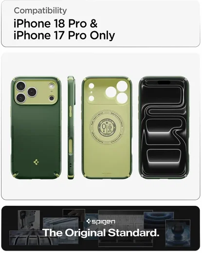 Spigen Nano Pop Hybrid MagFit iPhone 18 Pro / 17 Pro MagSafe Back Cover Groen afbeelding 4