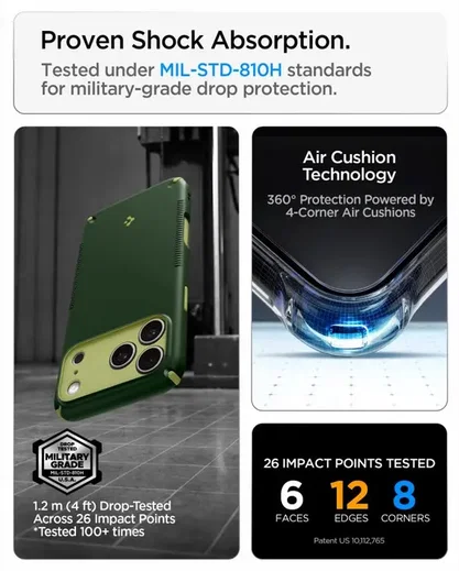 Spigen Nano Pop Hybrid MagFit iPhone 18 Pro / 17 Pro MagSafe Back Cover Groen afbeelding 3