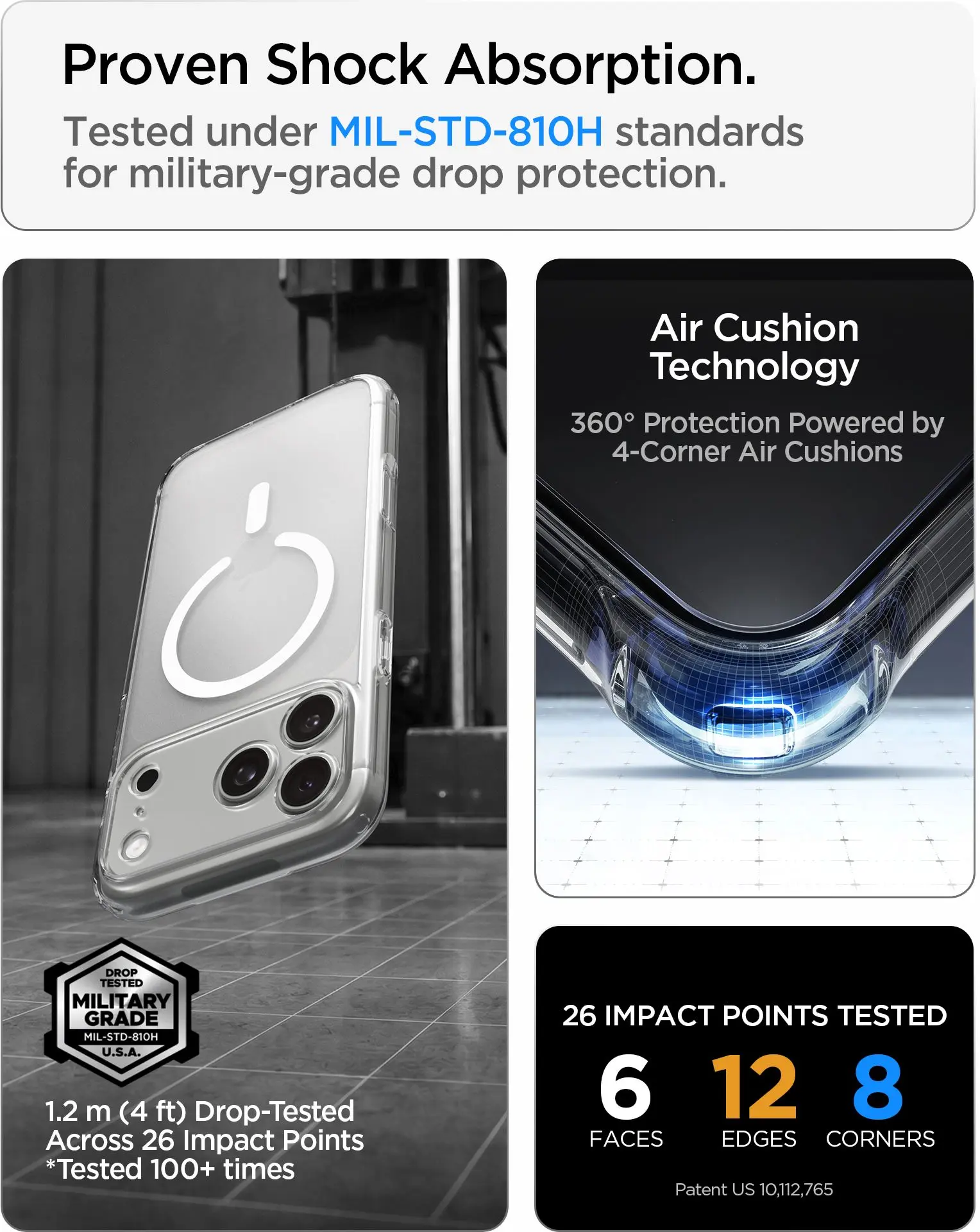 Spigen Ultra Hybrid MagFit iPhone 18 Pro / 17 Pro Hoesje MagSafe Frosted Wit afbeelding 3