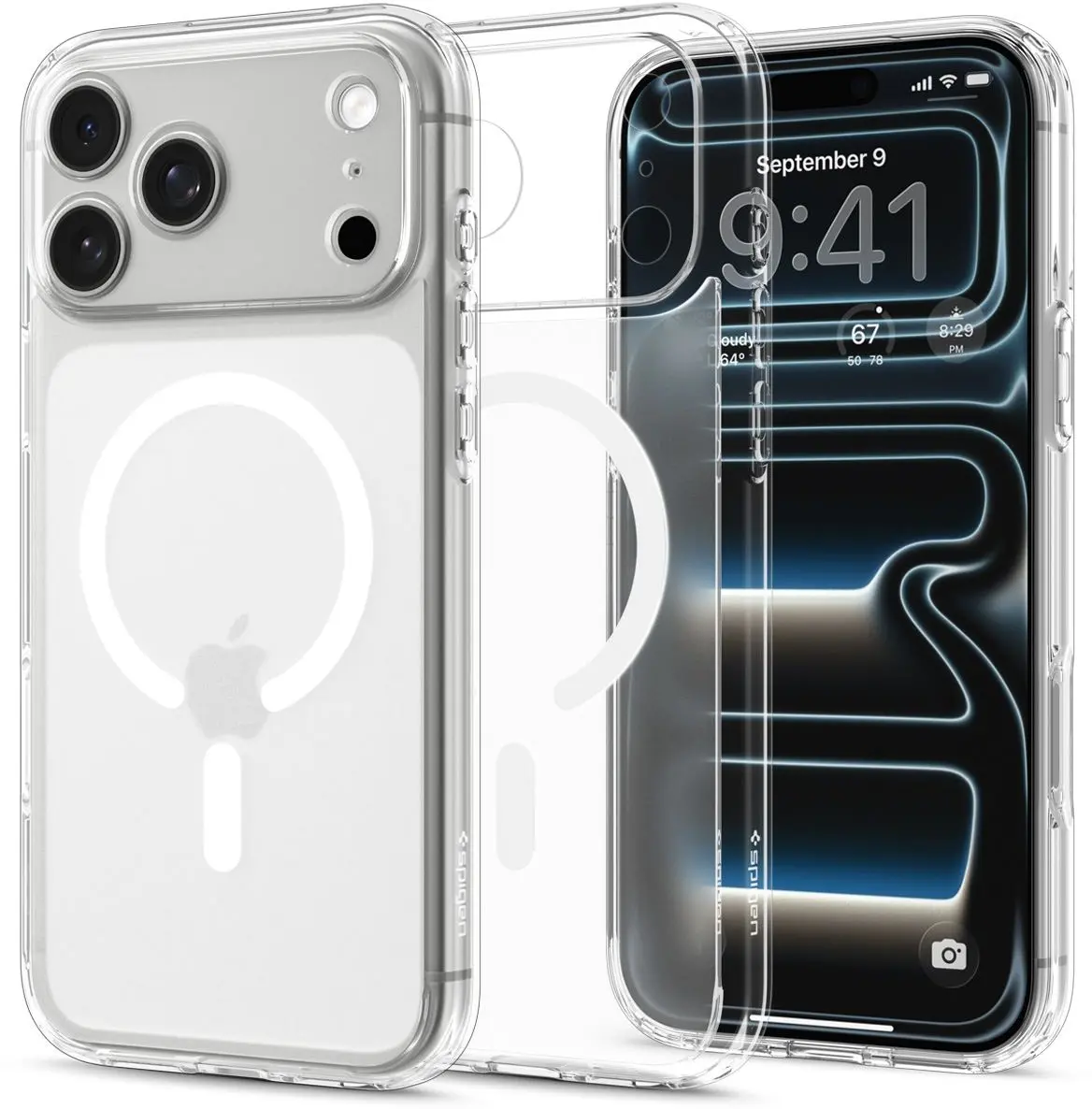 Spigen Ultra Hybrid MagFit iPhone 18 Pro / 17 Pro Hoesje MagSafe Frosted Wit afbeelding 2