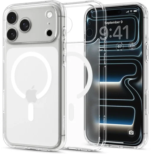 Spigen Ultra Hybrid MagFit iPhone 18 Pro / 17 Pro Hoesje MagSafe Frosted Wit afbeelding 2