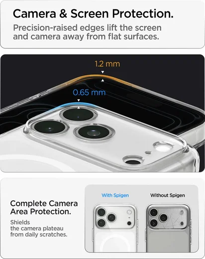 Spigen Ultra Hybrid MagFit iPhone 18 Pro / 17 Pro Hoesje MagSafe Frosted Wit afbeelding 5