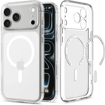 Spigen Ultra Hybrid MagFit iPhone 18 Pro / 17 Pro Hoesje MagSafe Frosted Wit