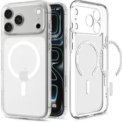 Spigen Ultra Hybrid MagFit iPhone 18 Pro / 17 Pro Hoesje MagSafe Frosted Wit afbeelding