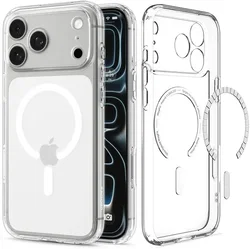 Spigen Ultra Hybrid MagFit iPhone 18 Pro / 17 Pro Hoesje MagSafe Clear Wit afbeelding