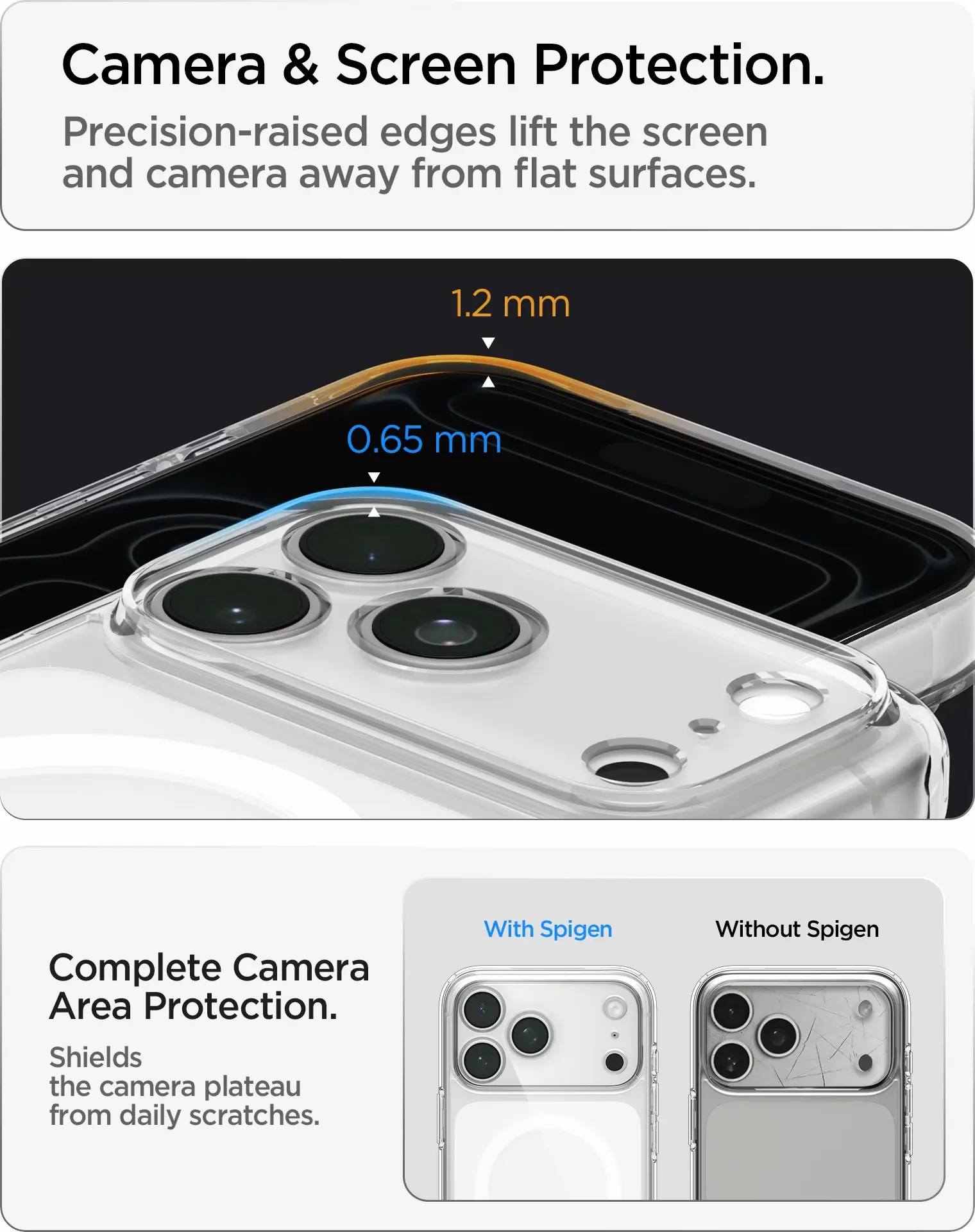 Spigen Ultra Hybrid MagFit iPhone 18 Pro / 17 Pro Hoesje MagSafe Clear Wit afbeelding 5