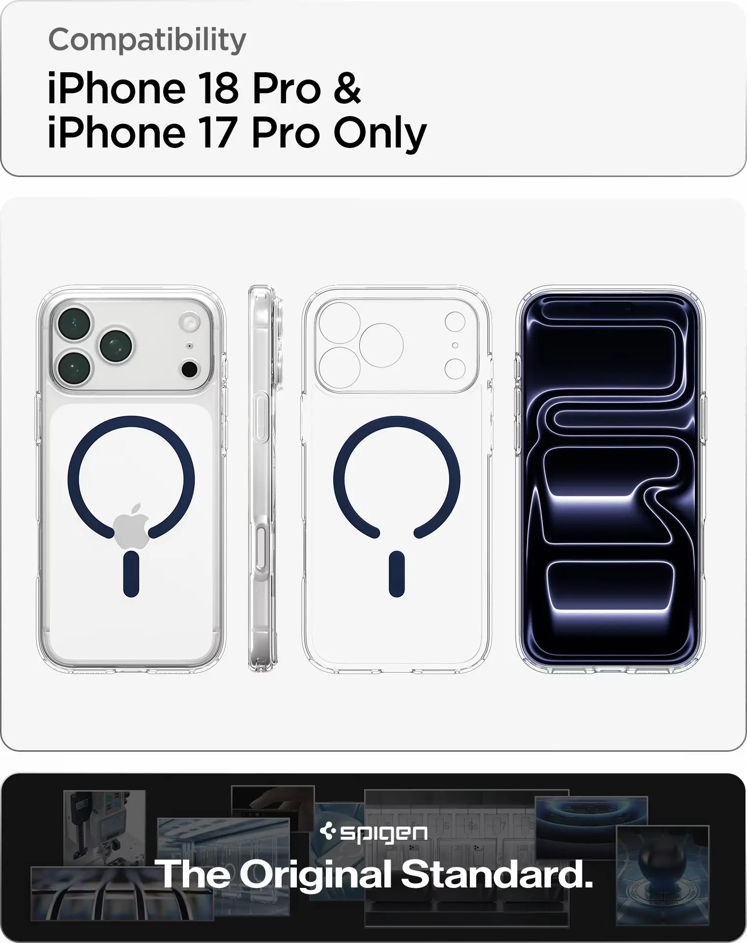 Spigen Ultra Hybrid MagFit iPhone 18 Pro / 17 Pro Hoesje MagSafe Clear Blauw afbeelding 4