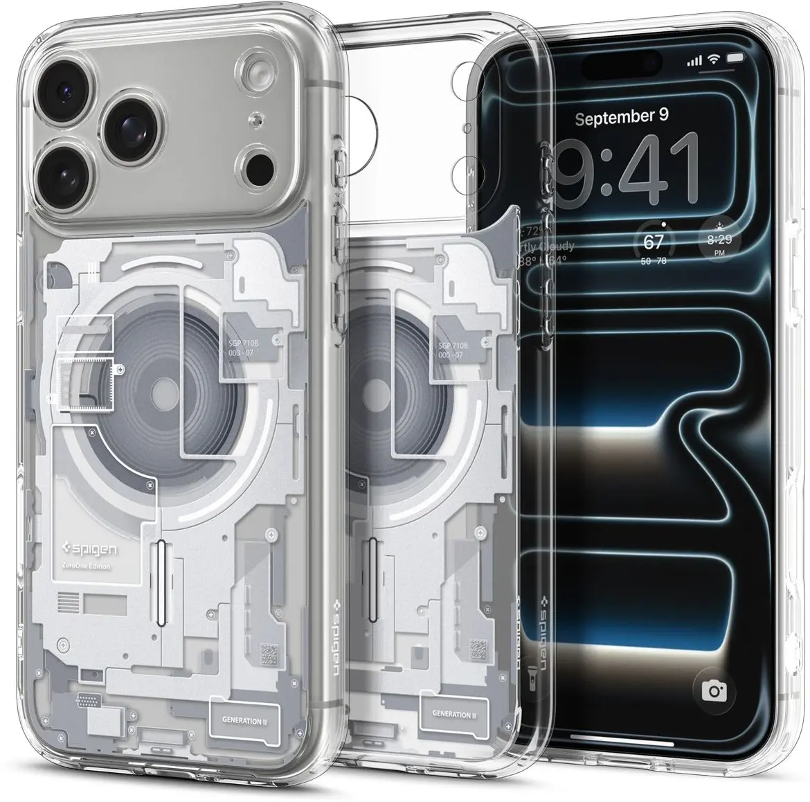 Spigen Ultra Hybrid MagFit iPhone 18 Pro / 17 Pro Hoesje MagSafe Zero One Wit afbeelding 2