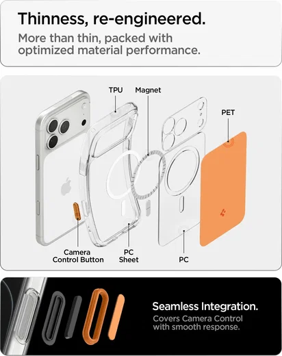Spigen Ultra Hybrid T Apple iPhone 18 Pro / 17 Pro Hoesje MagSafe Oranje afbeelding 5