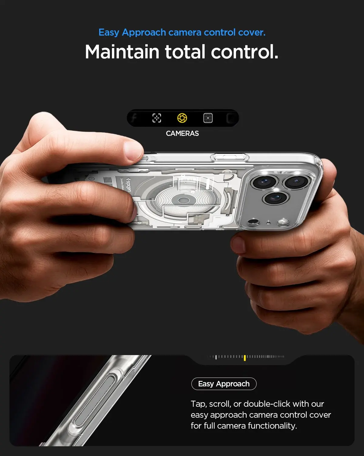 Spigen Ultra Hybrid MagFit iPhone 18 Pro / 17 Pro Hoesje MagSafe Titanium afbeelding 8