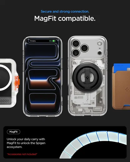 Spigen Ultra Hybrid MagFit iPhone 18 Pro / 17 Pro Hoesje MagSafe Titanium afbeelding 6