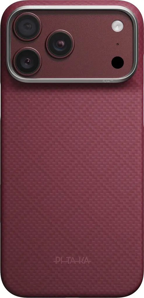 PITAKA Edge iPhone 18 Pro Max / 17 Pro Max Hoesje Magnetic Ultra Dun Burgundy afbeelding 2