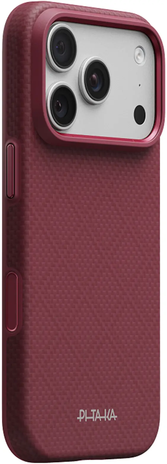 PITAKA Summa Apple iPhone 18 Pro Max / 17 Pro Max Hoesje 600D MagSafe Burgundy afbeelding 1