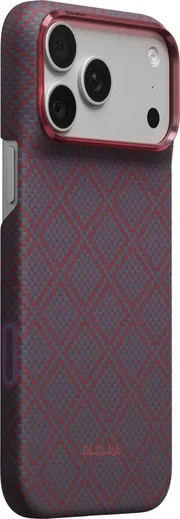 PITAKA Edge iPhone 18 Pro Max / 17 Pro Max Hoesje Magnetic Ultra Dun Blauw Rood afbeelding 1