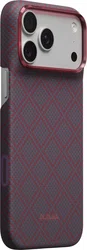 PITAKA Edge iPhone 18 Pro Max / 17 Pro Max Hoesje Magnetic Ultra Dun Blauw Rood afbeelding