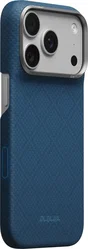 PITAKA Edge iPhone 18 Pro / 17 Pro Hoesje 600D Magnetic Ultra Dun Lichtblauw afbeelding