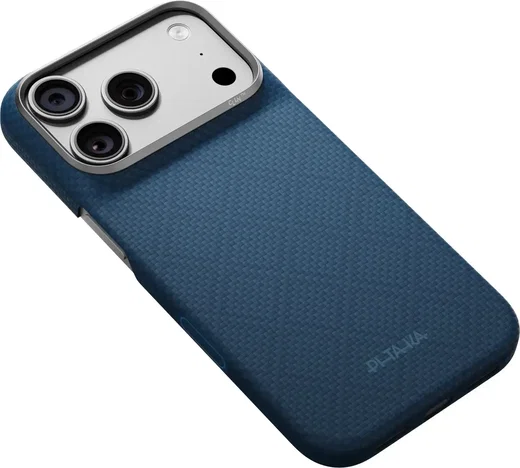 PITAKA Edge iPhone 18 Pro / 17 Pro Hoesje 600D Magnetic Ultra Dun Lichtblauw afbeelding 4