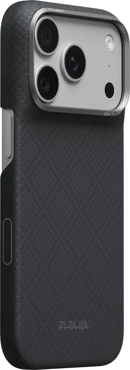 PITAKA Edge iPhone 18 Pro / 17 Pro Hoesje 600D Magnetic Ultra Dun Zwart afbeelding 1