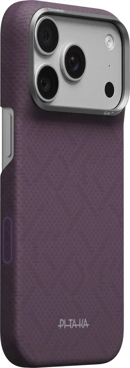 PITAKA Edge iPhone 18 Pro / 17 Pro Hoesje 600D Magnetic Ultra Dun Paars afbeelding 1