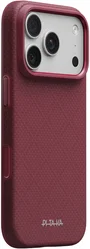 PITAKA Summa Apple iPhone 18 Pro / 17 Pro Hoesje 600D MagSafe Burgundy afbeelding