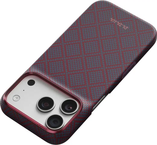 PITAKA Edge iPhone 18 Pro / 17 Pro Hoesje 600D Magnetic Ultra Dun Blauw Rood afbeelding 8