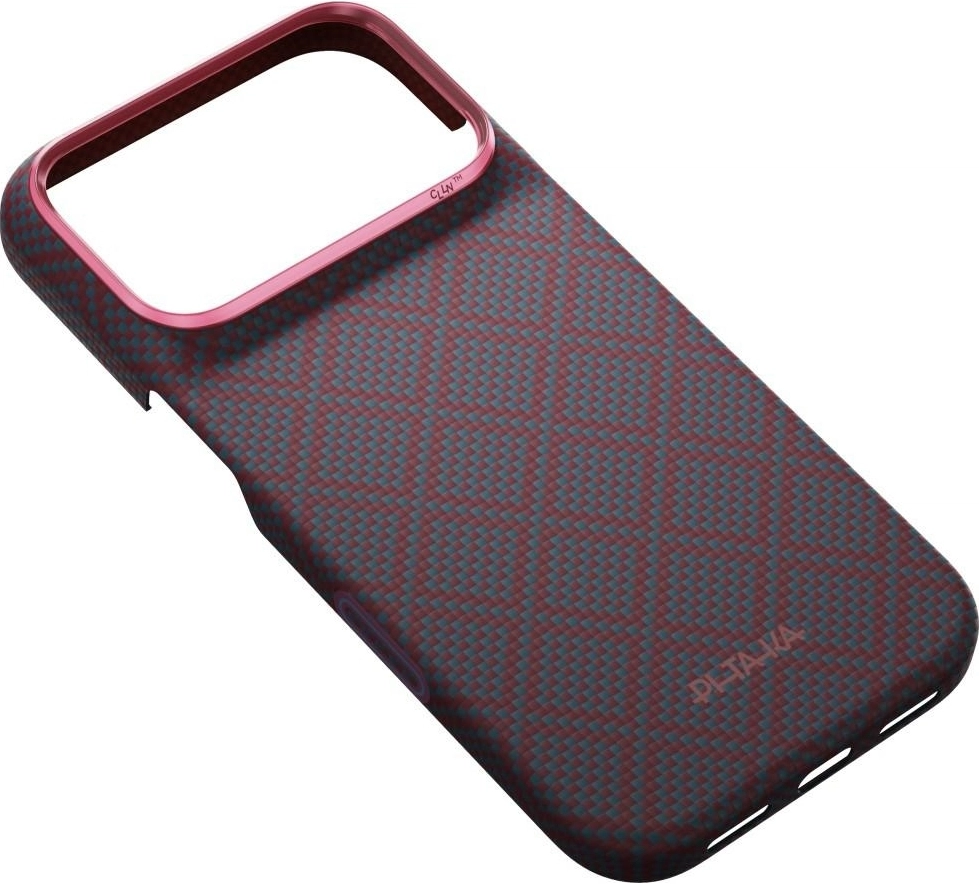 PITAKA Edge iPhone 18 Pro / 17 Pro Hoesje 600D Magnetic Ultra Dun Blauw Rood afbeelding 7