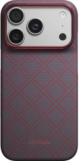 PITAKA Edge iPhone 18 Pro / 17 Pro Hoesje 600D Magnetic Ultra Dun Blauw Rood afbeelding 2