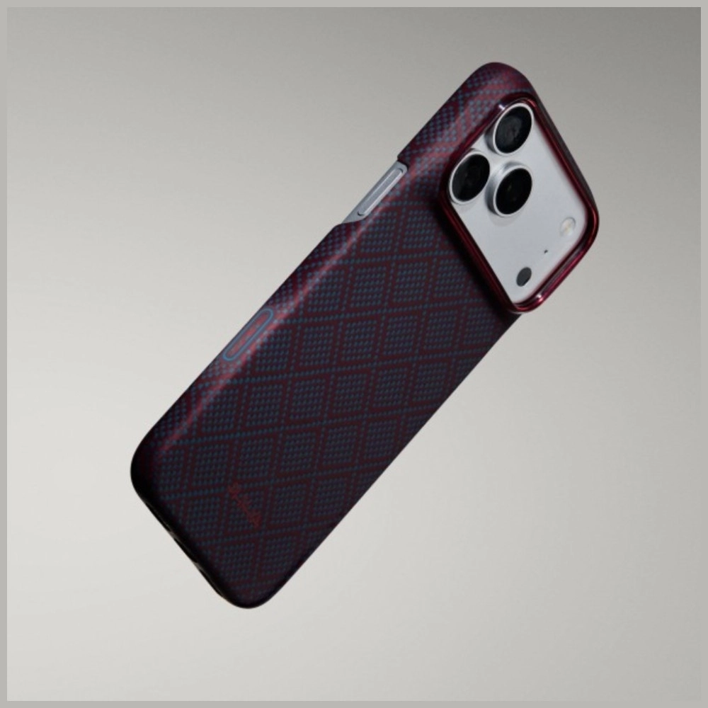 PITAKA Edge iPhone 18 Pro / 17 Pro Hoesje 600D Magnetic Ultra Dun Blauw Rood afbeelding 3