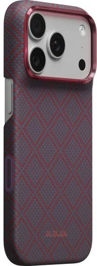 PITAKA Edge iPhone 18 Pro / 17 Pro Hoesje 600D Magnetic Ultra Dun Blauw Rood afbeelding 1