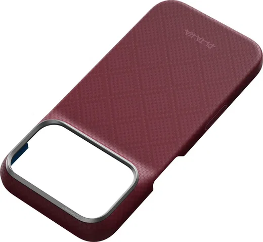 PITAKA Edge iPhone 18 Pro / 17 Pro Hoesje 600D Magnetic Ultra Dun Burgundy afbeelding 2