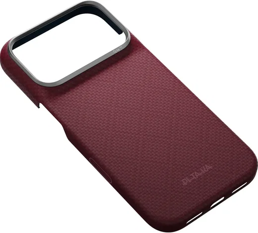 PITAKA Edge iPhone 18 Pro / 17 Pro Hoesje 600D Magnetic Ultra Dun Burgundy afbeelding 7
