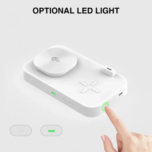 4smarts 4-in-1 Qi2 Draadloze MagSafe Oplader Smartphone/Apple Watch/AirPods Wit afbeelding 7