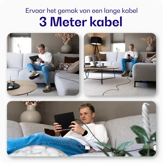 Originele Apple 40W USB-C Oplader met Buddi USB-C Kabel 3M Wit afbeelding 7