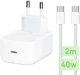 Originele Apple 40W USB-C Oplader met Geweven USB-C Kabel 2 Meter Wit afbeelding 1