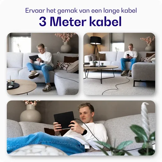 Buddi Power 25W USB-C Power Adapter met USB-C Kabel 3M Grijs afbeelding 7