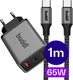 Buddi Power 65W 2x USB-C + USB-A Snellader met USB-C Kabel 1M Grijs