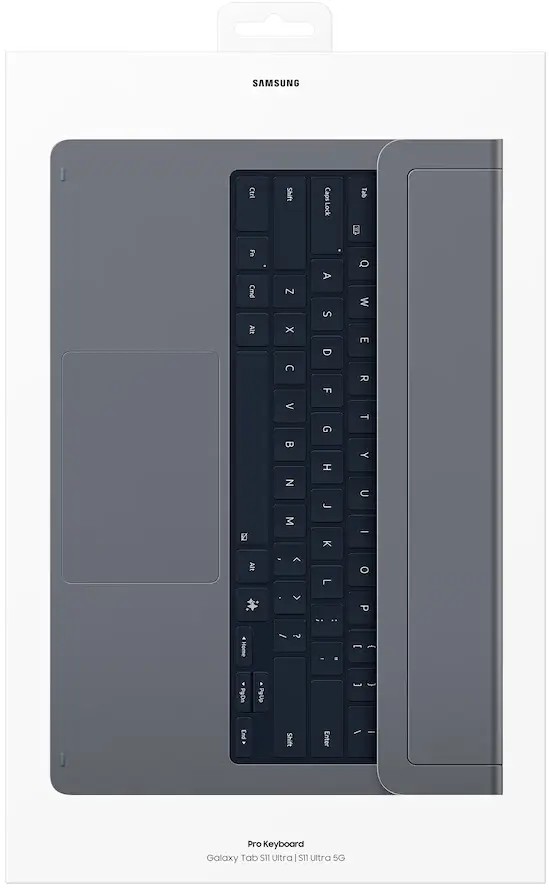 Originele Samsung Tab S12 Ultra / S11 Ultra Trackpad Keyboard Pro QWERTY Grijs afbeelding 10