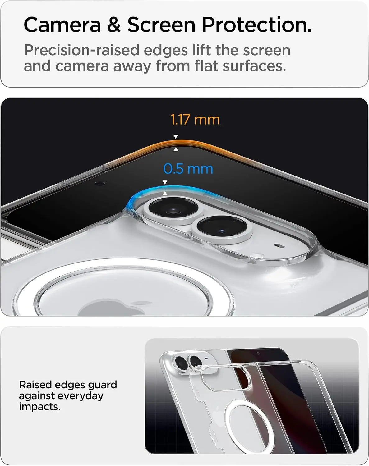 Spigen Air Skin Apple iPhone Duo Hoesje Back Cover MagFit Transparant Wit afbeelding 8