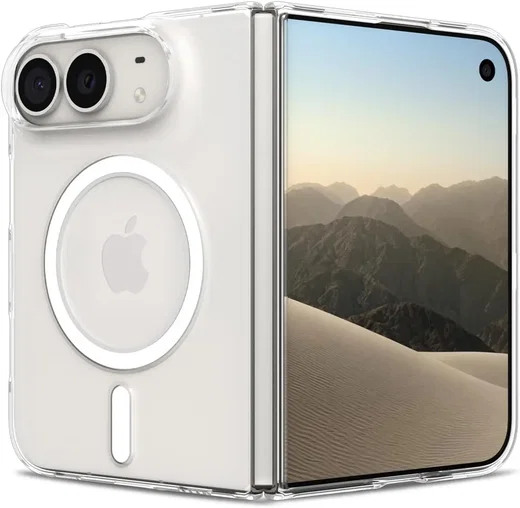 Spigen Air Skin Apple iPhone Duo Hoesje Back Cover MagFit Transparant Wit afbeelding 1