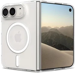 Spigen Air Skin Apple iPhone Duo Hoesje Back Cover MagFit Transparant Wit afbeelding