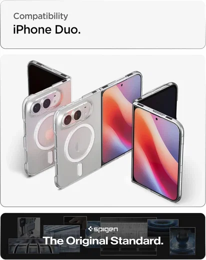 Spigen Air Skin Apple iPhone Duo Hoesje Back Cover MagFit Transparant Wit afbeelding 9