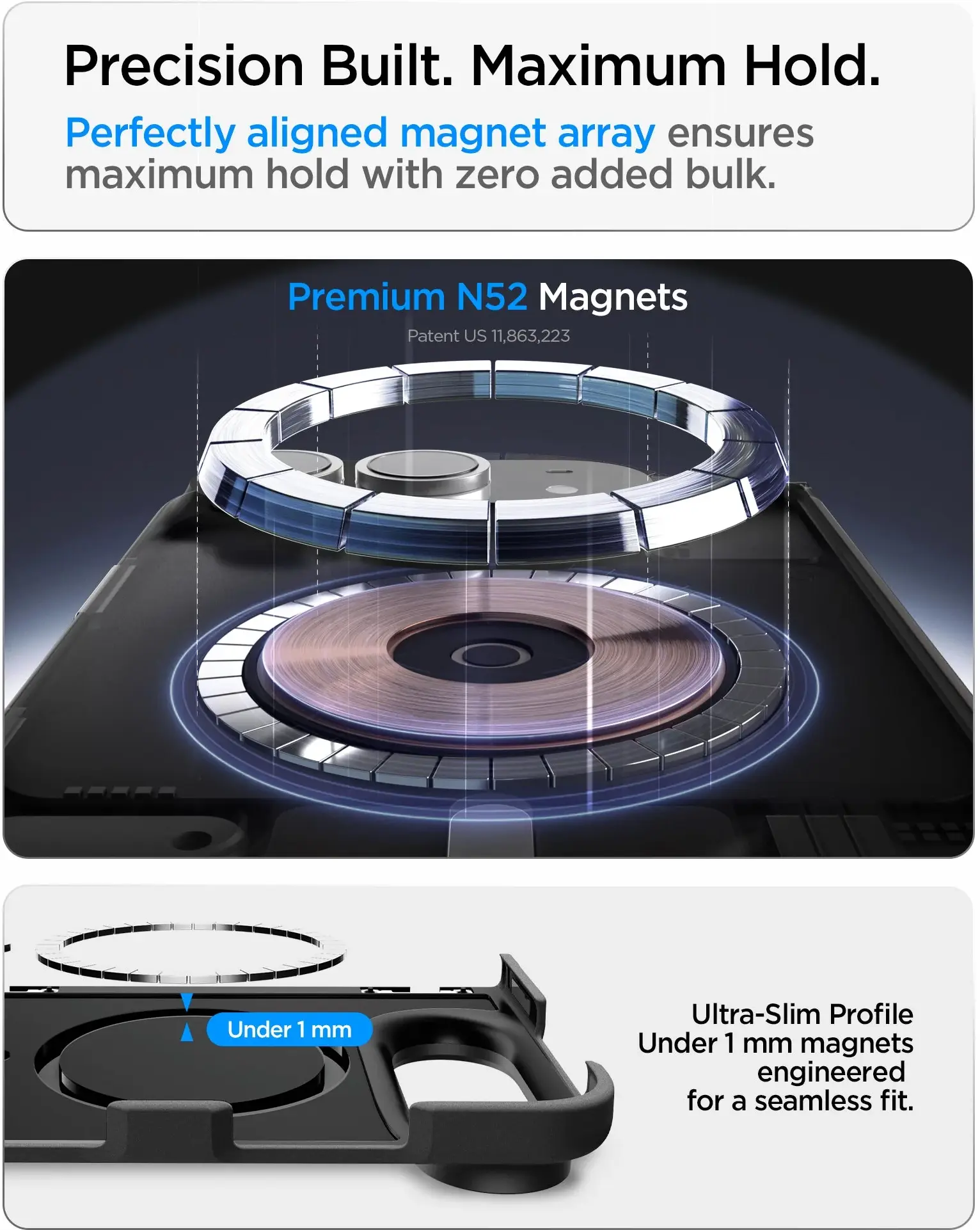 Spigen Thintect Pro Mag Fit Hoesje MagSafe Apple iPhone Duo Back Cover Zwart afbeelding 8