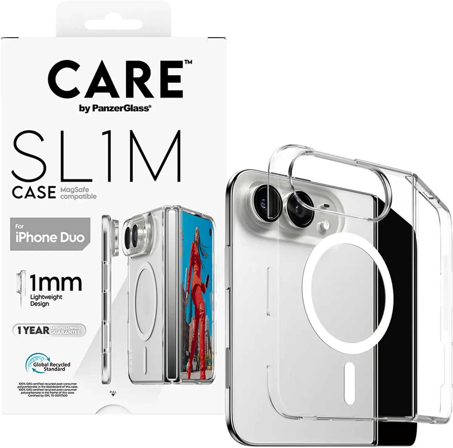 Panzerglass Care Slim Apple iPhone Duo Hoesje MagSafe Back Cover Transparant afbeelding 4